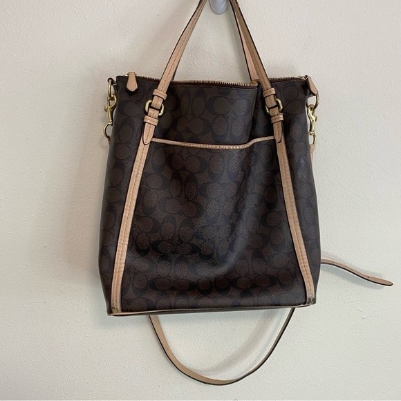 Coach Brown and Tan Tote Bag - Picture 8 of 8